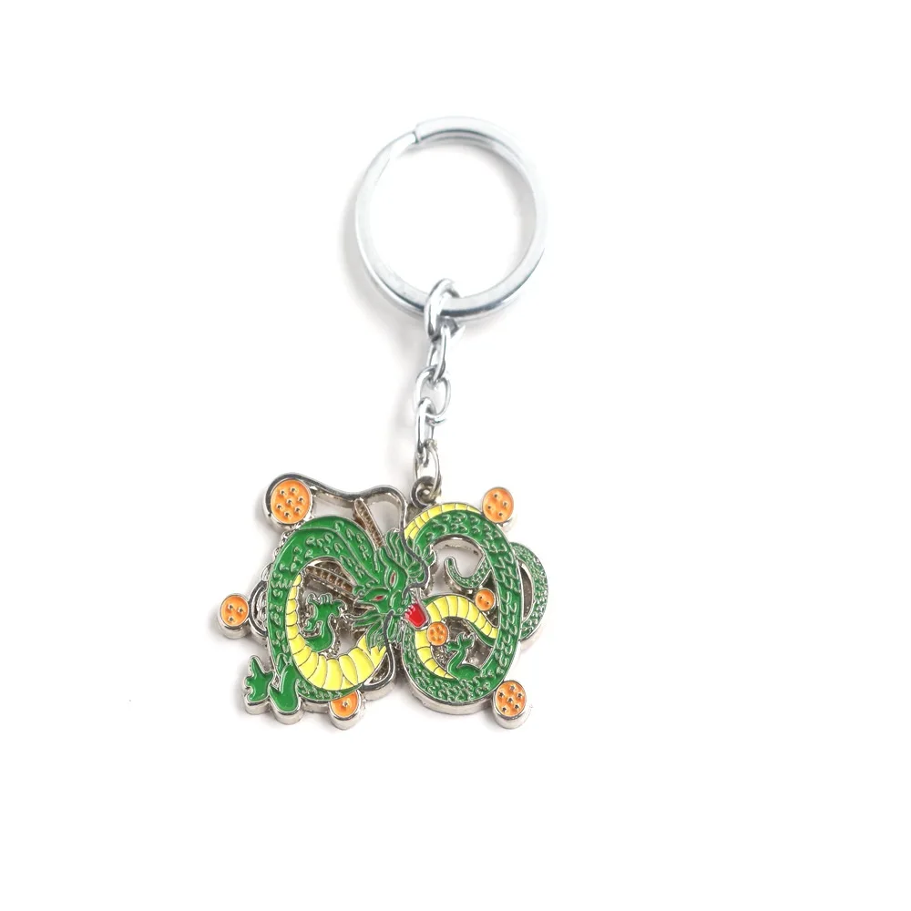 Anime Dragon Ball Z Shenron Keychain Son Goku Metal Keyrings Pendants Car Key Chains Holder Accessories Figure Toys Doll Gifts