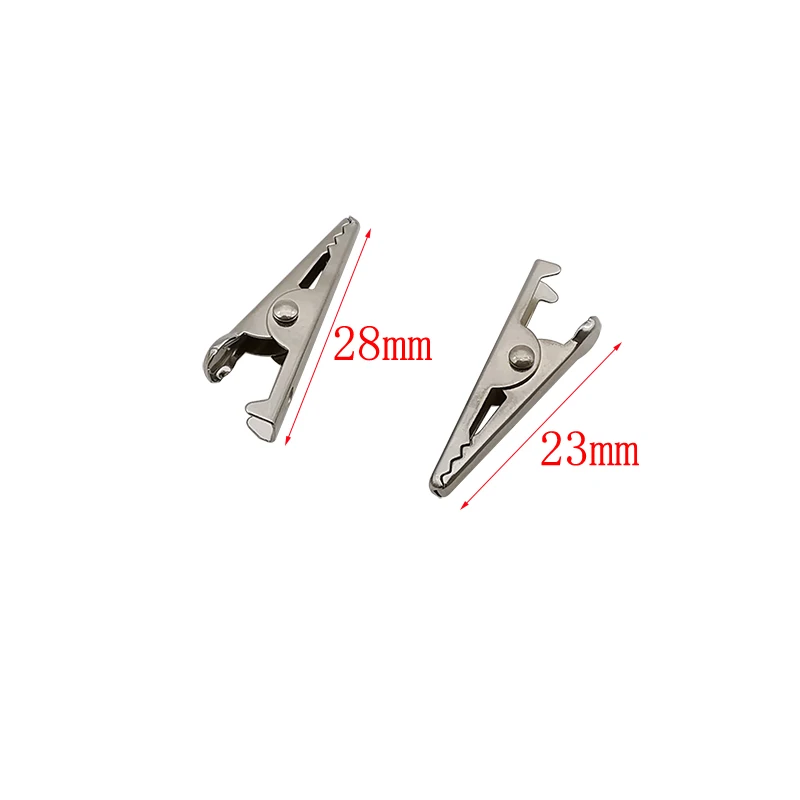 20 Chiếc 28Mm Kim Loại Kẹp Cá Sấu G98 Cá Sấu Điện Kẹp Thử Nghiệm Clip Với Boot Nhựa Để Thử Nghiệm Đầu Đo Đồng Hồ đen Đỏ