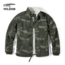 2024 Winter New Lamb Fleece Men's Parkas Casual Fashion Loose Lapel Jackets Men's Outdoor Sports Tactical Tops Ropa De Hombre