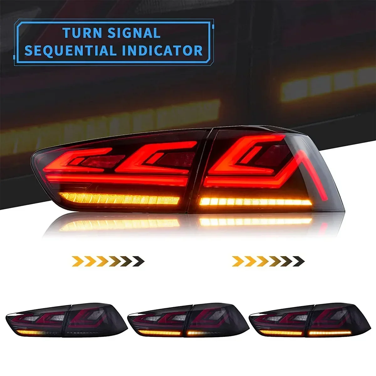 

TYPY новый светодиодный задний фонарь, обновленный, модифицированный для Mitsubishi Lancer EVO X, задний фонарь 2008-2020, динамический сигнальный задний фонарь, автоаксессуары