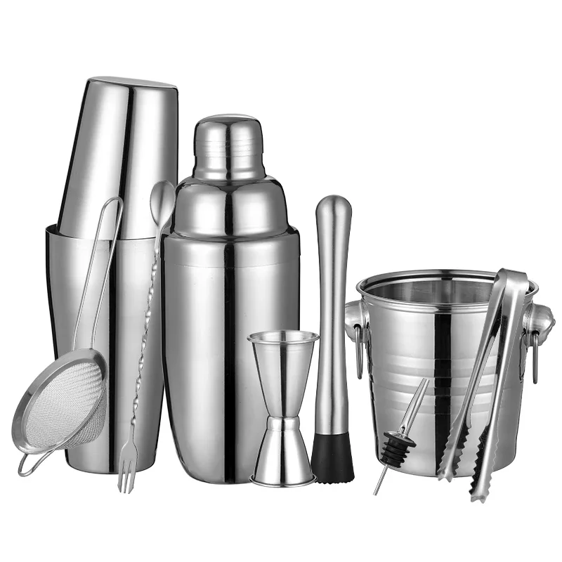 Stainless steel cocktail shaker set, basic wine entry-level tool, cup master's tool, complete set