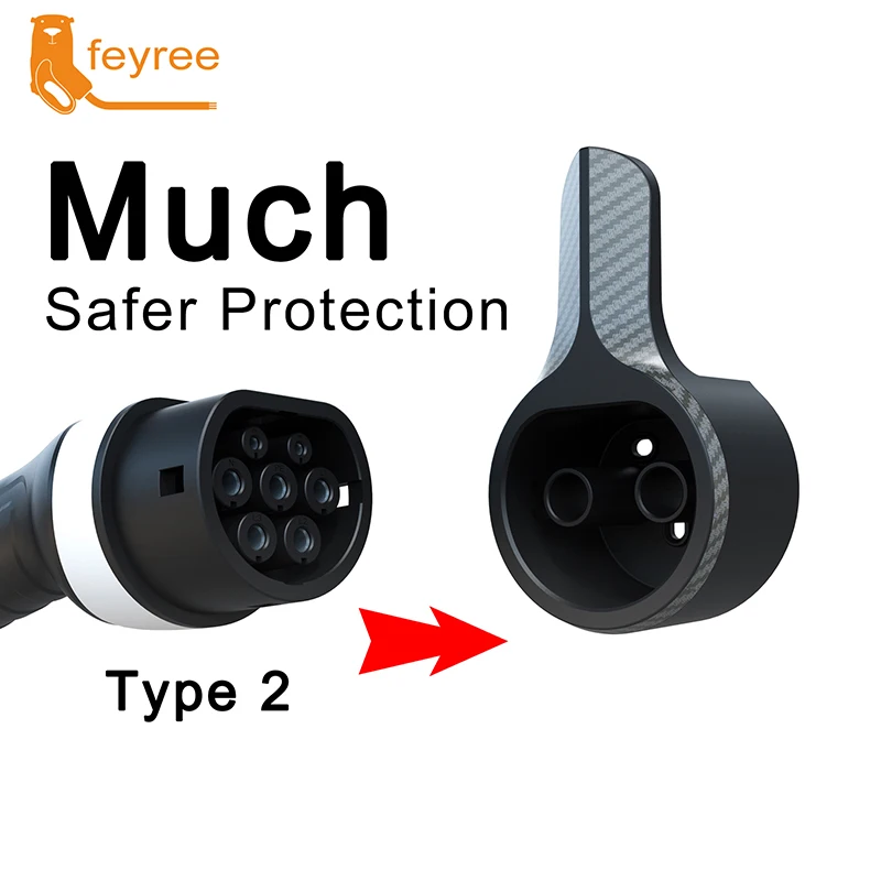 Feyree-soporte para cargador EV, base para vehículo eléctrico tipo 2, Cable de carga, protección adicional, Wallbox líder