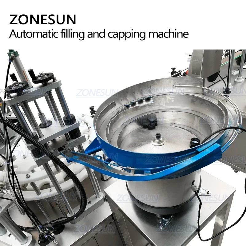 ZONESUN automatique électrique verre parfum eau vernis à ongles bouteille en plastique capsulage remplissage automatique capsulage Machine d'emballage