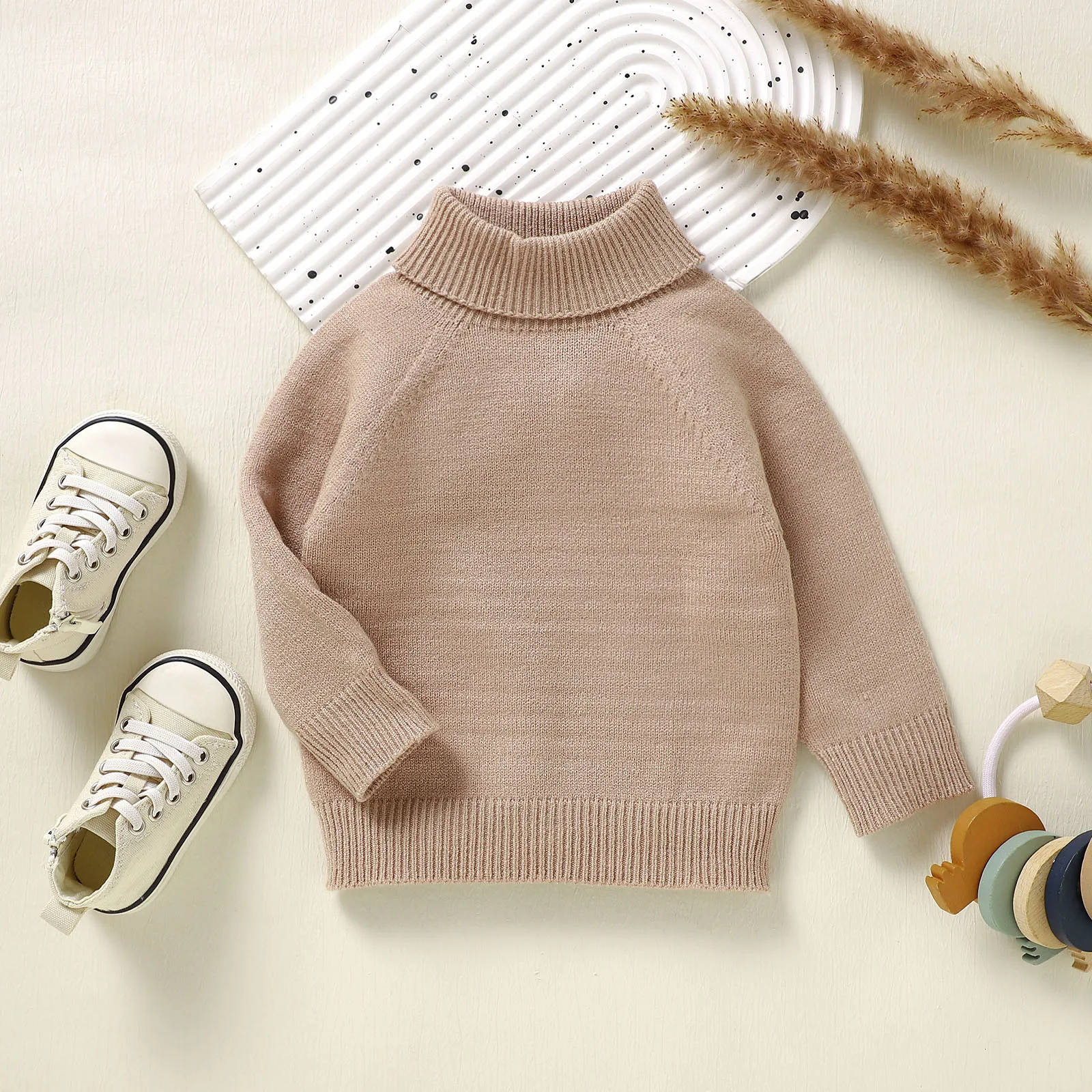 Turtleneck Soft Warm Sweater For Baby Boys Girls Winter Warm Long Sleeve Toddler Knit Sweaters Baby Pullover Tops свитер детский