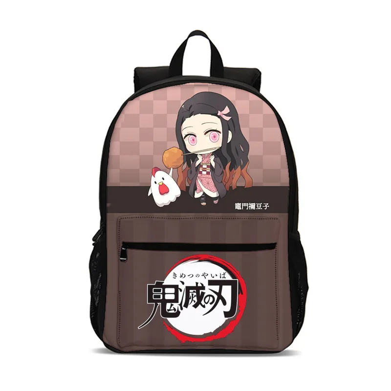 

Demon Slayer Backpack Schoolbag Boys and Girls Backpack Lightening Zipper Shoulders The Best Gift Camping Rucksac