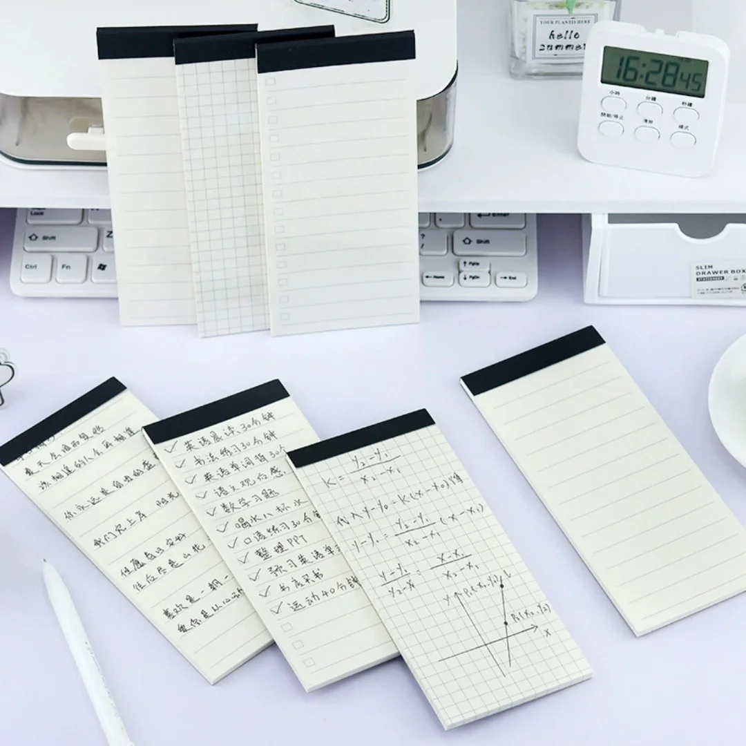 Blocco note a striscia lunga 40 fogli Lista delle cose da fare Notpad Cancelleria scolastica Semplice INS Vento Blocco note giornaliero Planner Notebook all'ingrosso