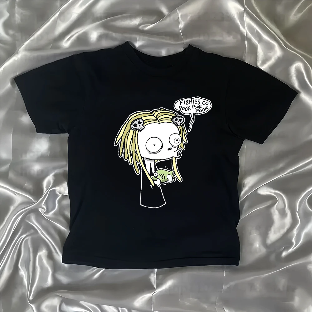 

Y2K одежда, детские футболки, эмо девушки в стиле 1920-х годов, Женский винтажный уличный Топ в стиле Харадзюку с надписью, готический короткий топ с коротким рукавом для женщин