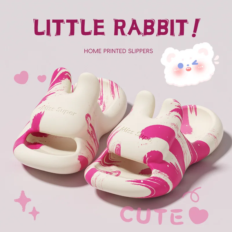 Fashion Women Slippers Summer Flat Lightweight EVA Home Bathroom Slippers Comfort Massage Couples Indoor Slides Shower Shoes