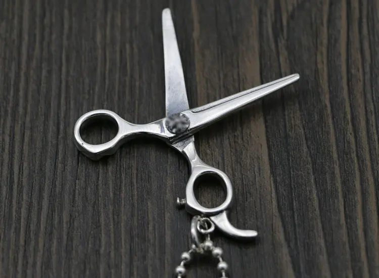 Creative Motorcycle Style Retro Thai Silver Wrench Pendant for Men and Women Pure Silver S925 Scissors Pendant Versatile Sweater