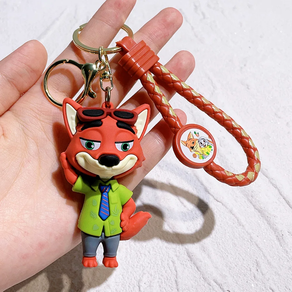 Disney Movie Zootopia Figure Model Toys Keychain Judy Nick Cartoon Cute Keyring Pendant Ornament Charm Small Gifts for Fans image 6