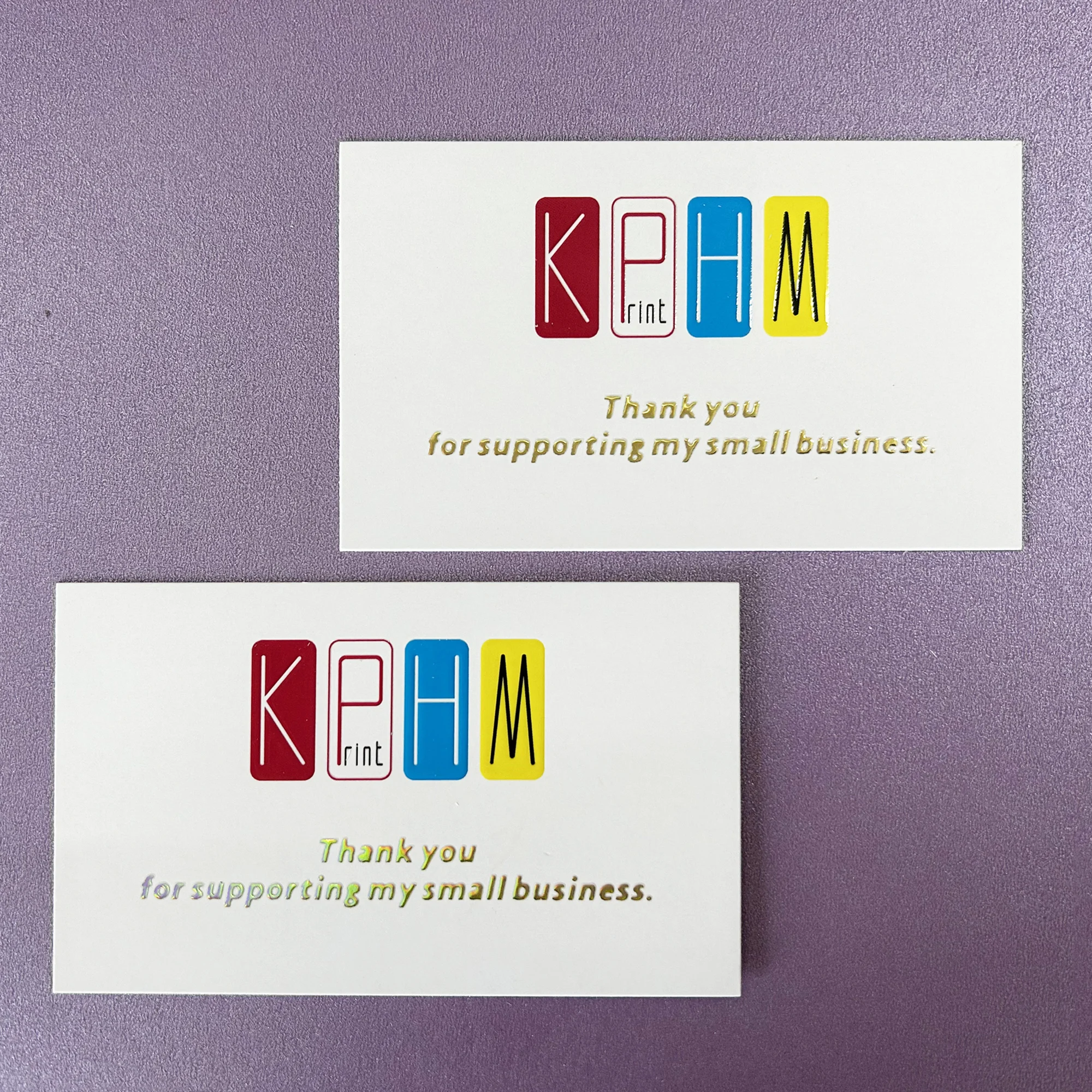 

200PCS stereoscopic UV,cold hot gold and silver laser effect 320g personalized customized logo business card thank card