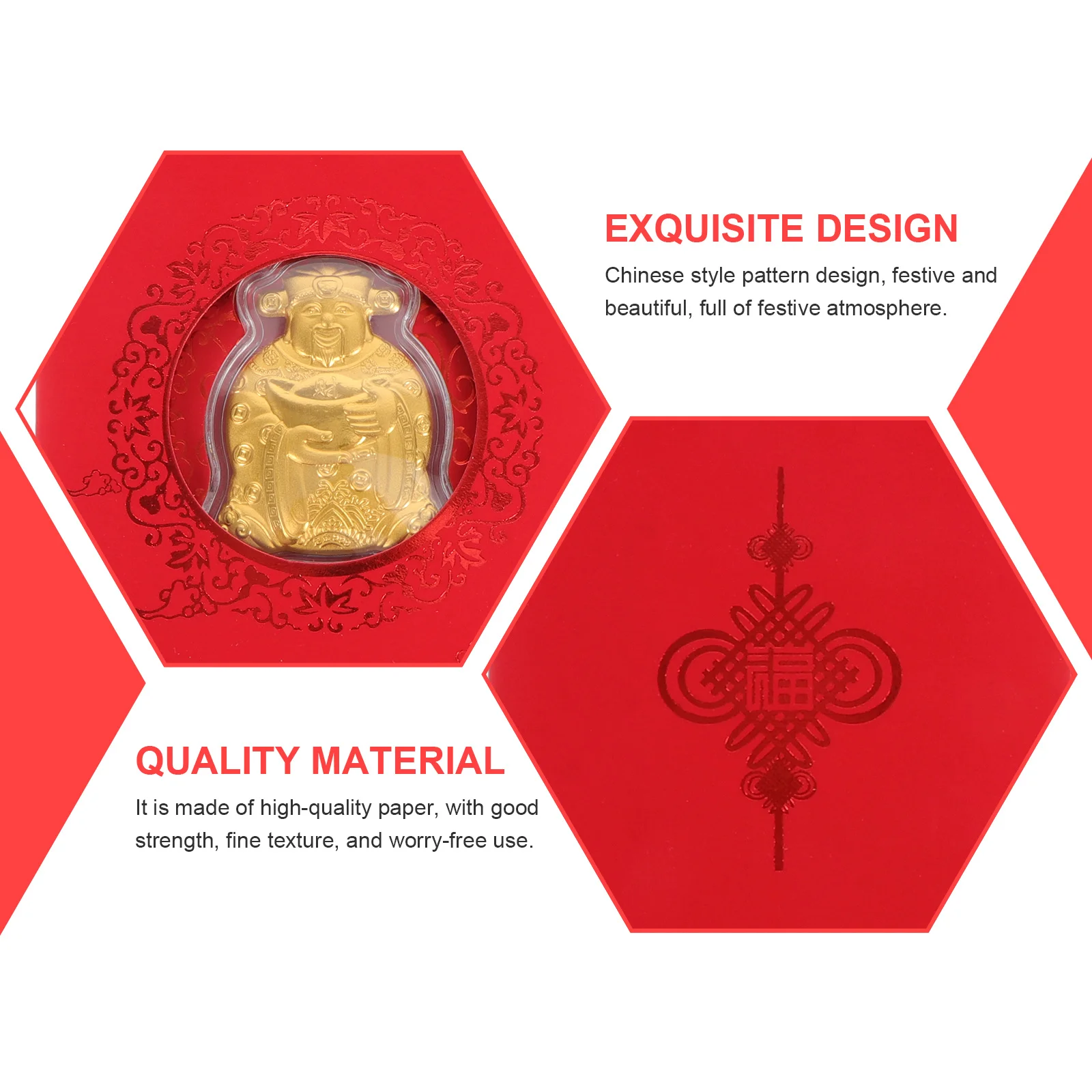 6 buste rosse per Capodanno cinese, pacchetti rossi di pregevole fattura, pacchetti per cerimonie, buste per soldi fortunati