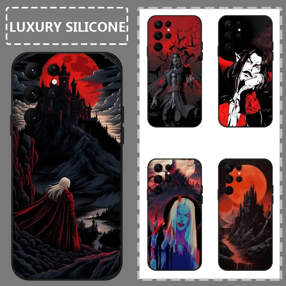 Custodia Morbida Antiscivolo Smerigliata Popolare C-Castlevania Per Samsung Galaxy S25 S24 S22 S23 Ultra S21 S20 Plus 5G