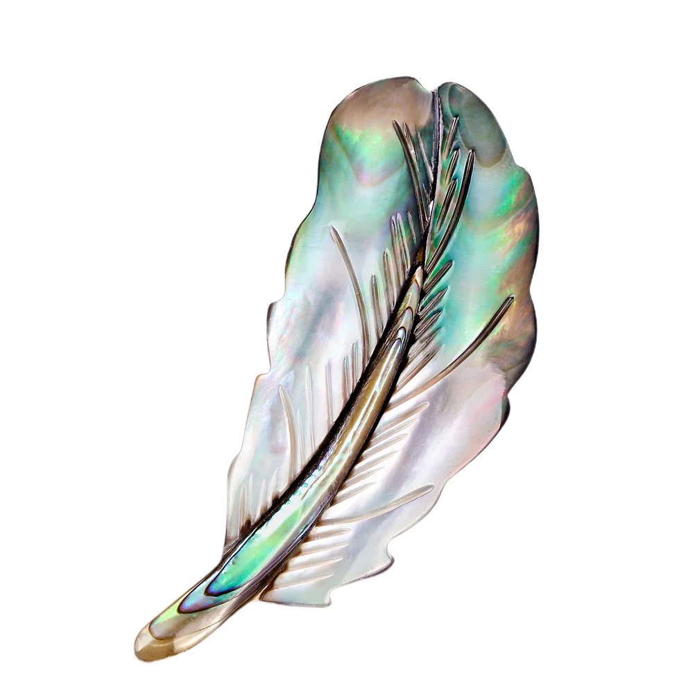 

Natural Abalone Shell Brooch Pin Unique Elegant Shape Perfect Gift for Women Lapel Pin Wedding Party Decoration