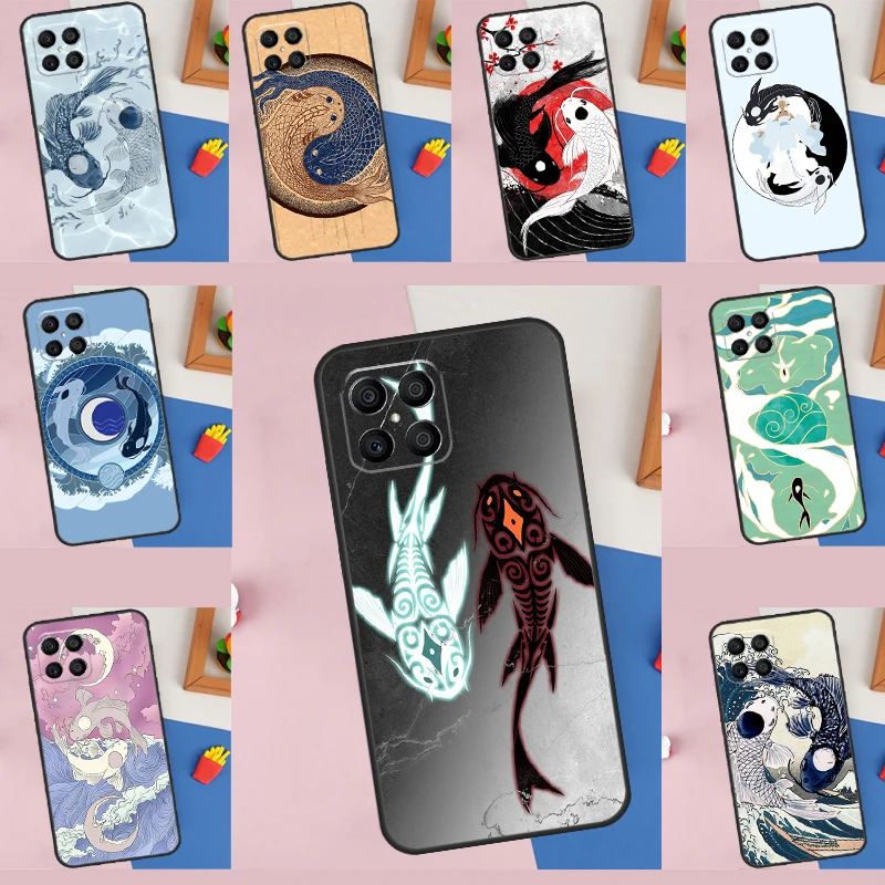Funda Yin Yang Koi para Honor X9b X9c X8b X9a X8a X8 X9 50 70 90 Lite Honor 200 Pro Magic 7 5 6 Lite