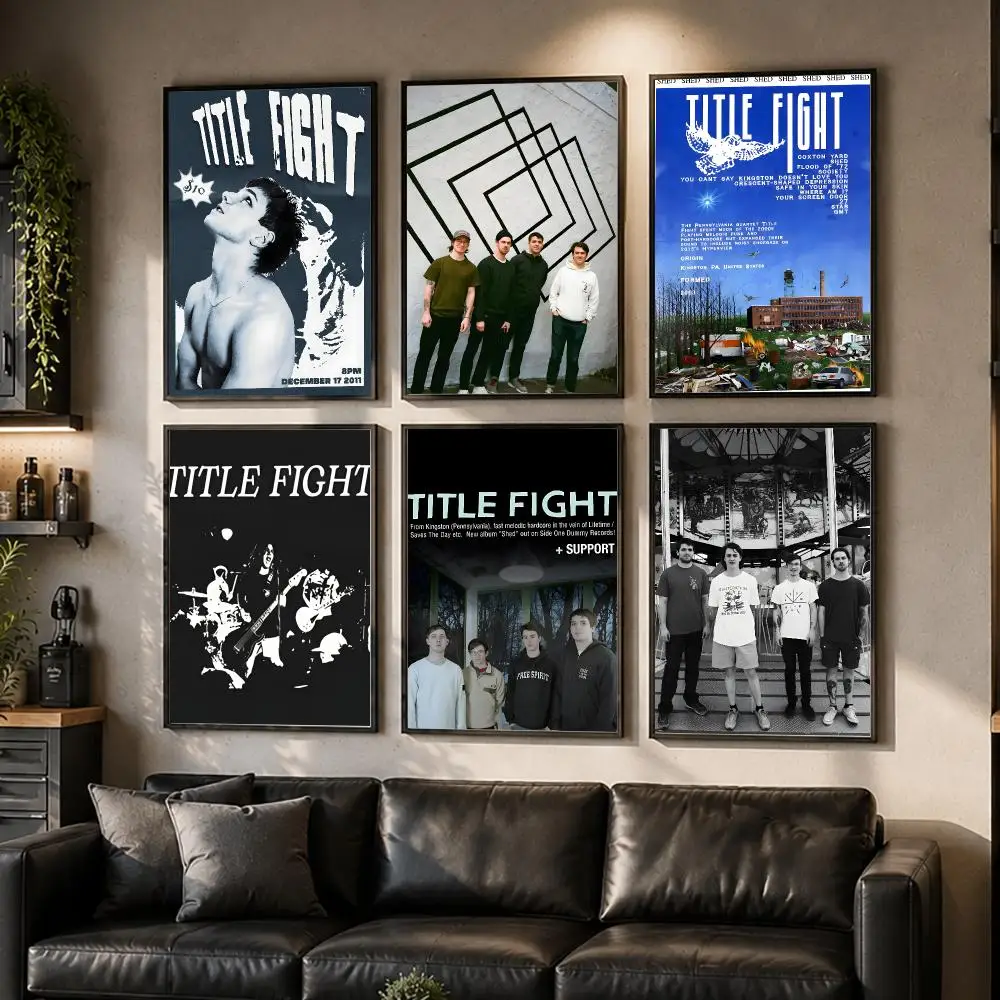Rock Band T-Title Fight Poster HD Waterproof Self-Adhesive Wall Art – Multi-Scene Use Top Gift Pick