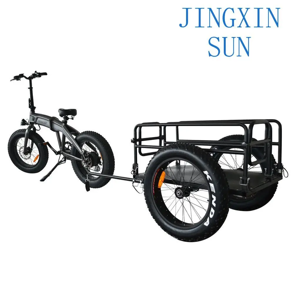 Outdoor-Fahrrad, Haustier-Kinderwagen, Transport, Camping, Essen, Reisen, zusammenklappbar, fette Reifen, Fahrrad-Ladeanhänger