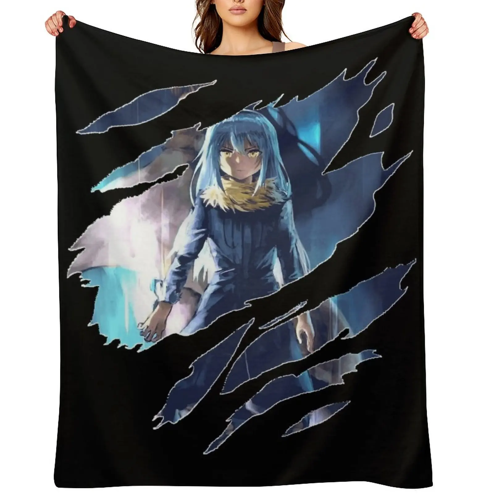 

Anime Rimuru Tempest Classic Throw Blanket Loose Soft Big Soft Beds Blankets For Sofas Blankets