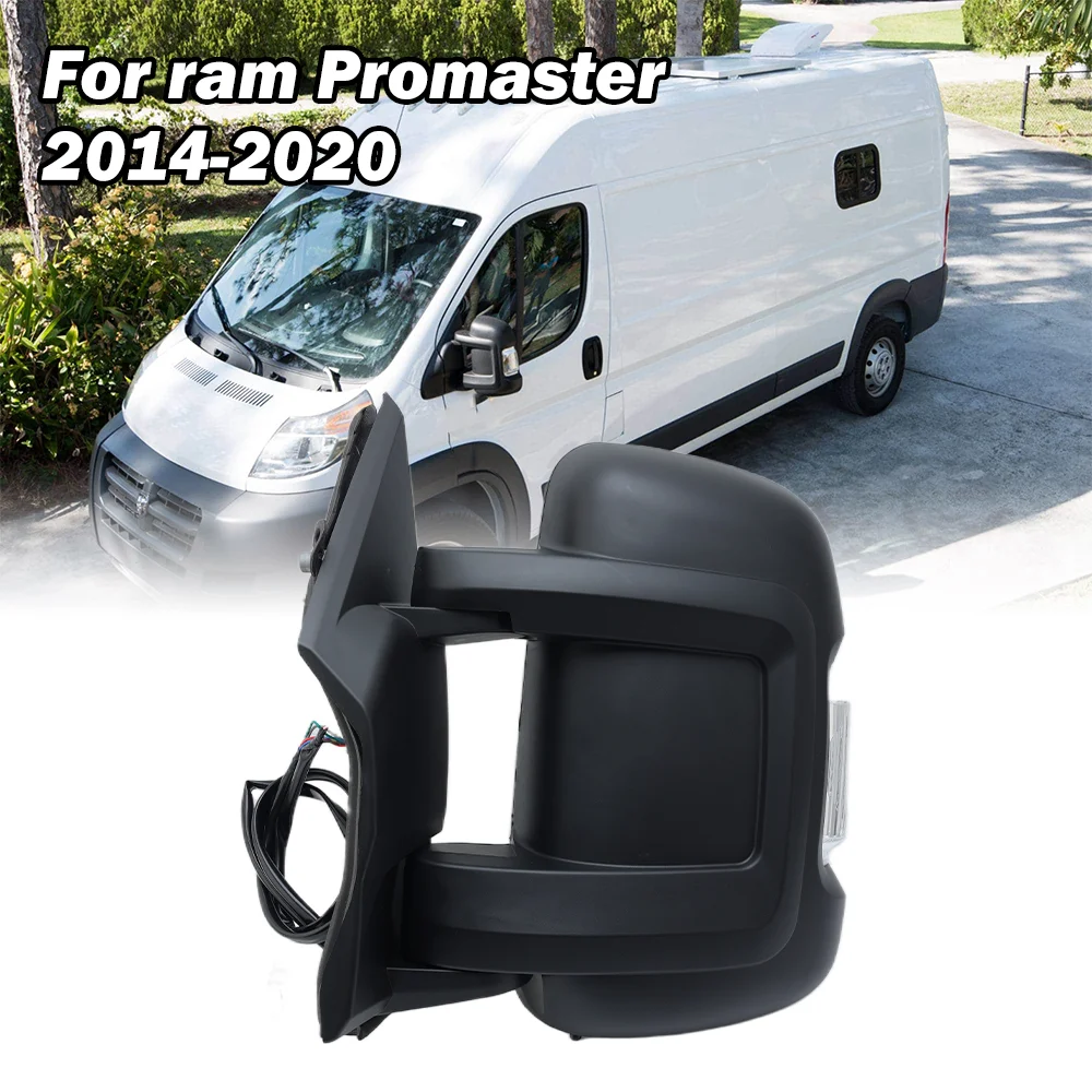 مرآة الرؤية الخلفية الجمعية ل دودج رام بروماستر 2014 2015-2020 دليل للطي بدوره مصباح إشارة مرآة جانبية اكسسوارات السيارات #1