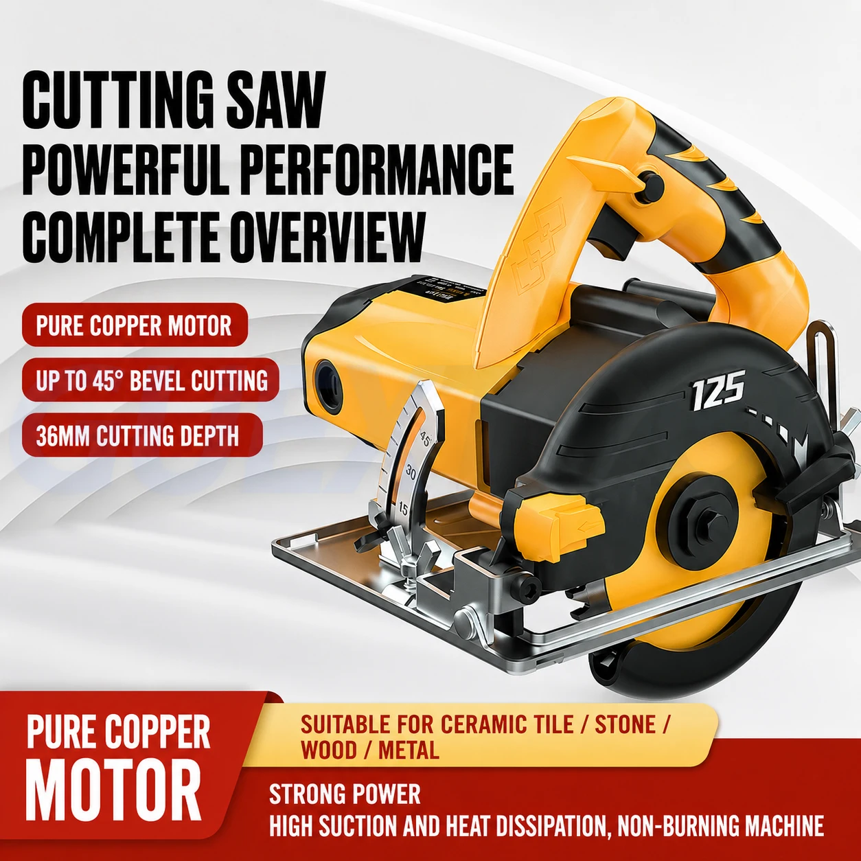 

Multi Functional Cutting Machine High-power Household Slotting Machine Adjustable Angle Grinder For Metal/Wood/Stone