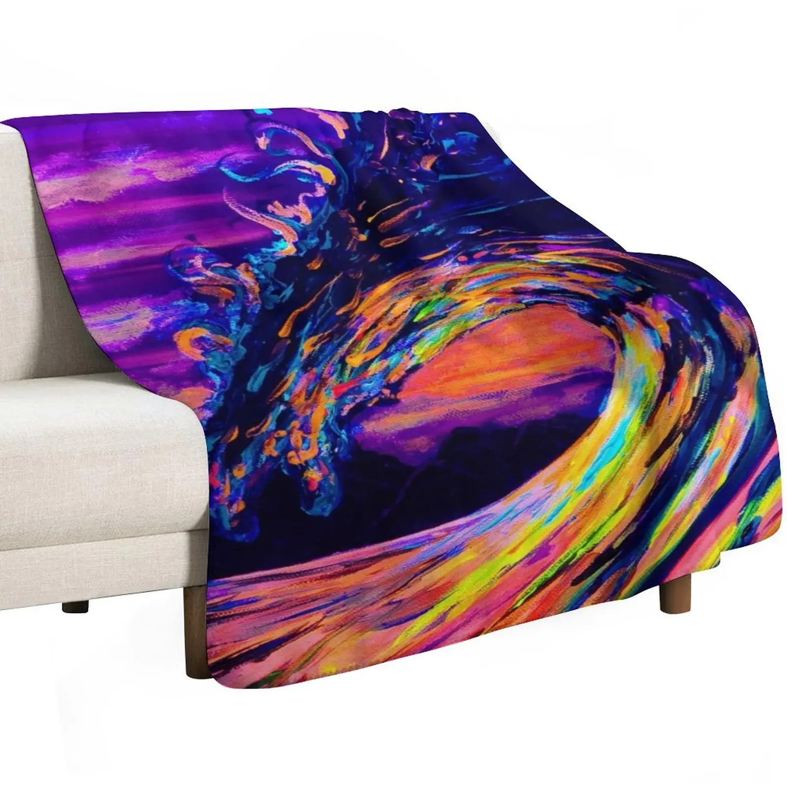 Let the waves hold you Throw Blanket Comforter valentine gift ideas Luxury Thicken Flannel Fabric Heavy Plaid Blankets