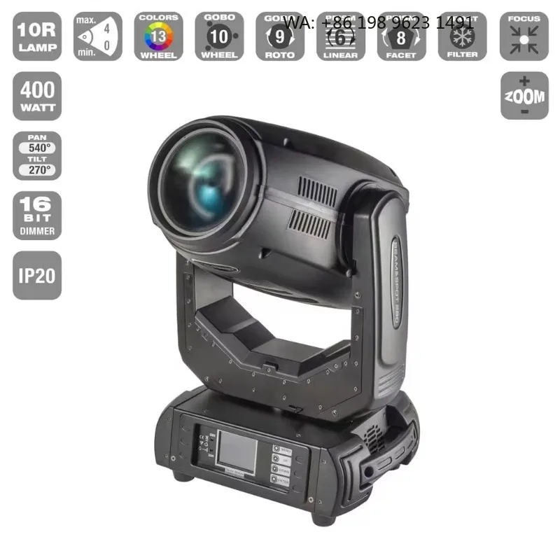 280W 10R Beam Spot Wash Moving Head Stage Lamp Adjustable  Lighting Fixture for Stage Show Party Gathering