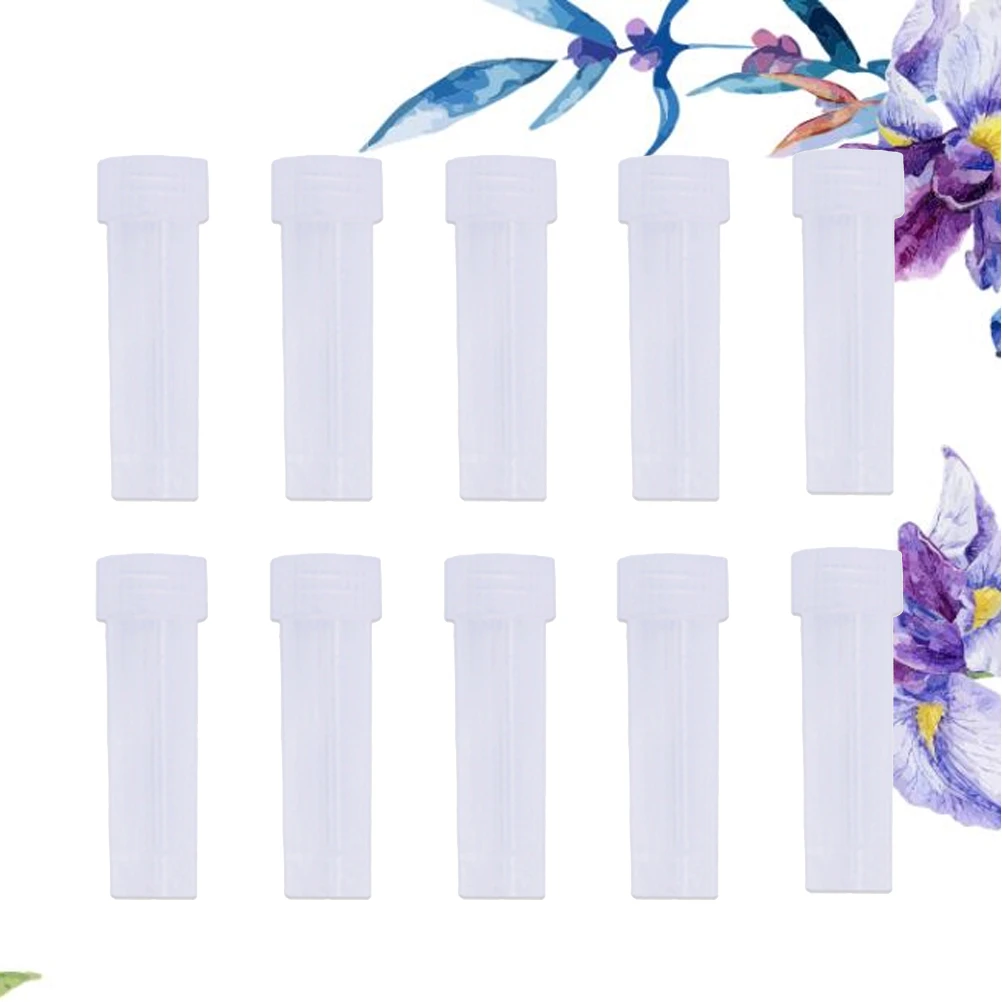 10 Pcs Needle ganizer Translucent Plastic Bottles for Beads Storage Bins Lids Small Craft Supplies Storage Box Containers