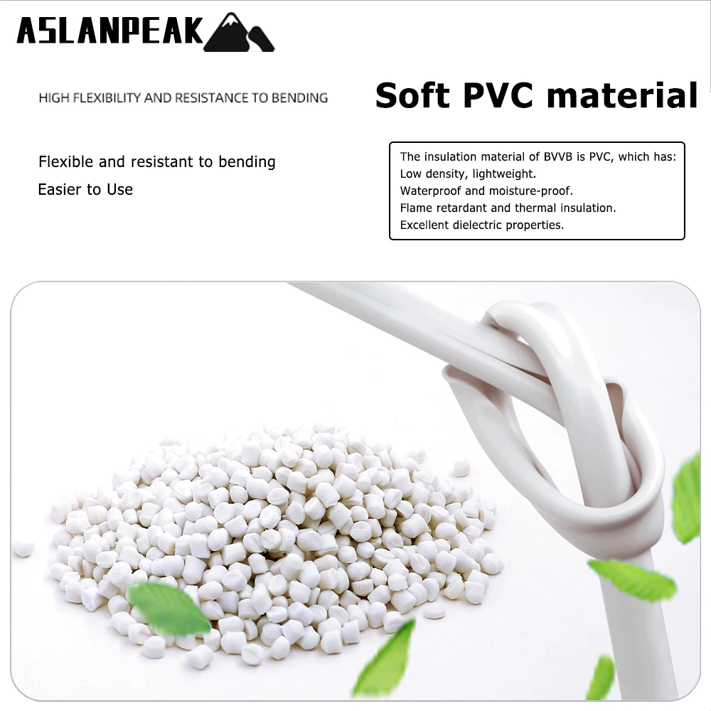 كابل سترة 3 النوى كابل صلب سلك نحاسي صلب أسلاك كهربائية PVC كابل نحاسي أحادي النواة كابل تمديد كهربائي 10awg