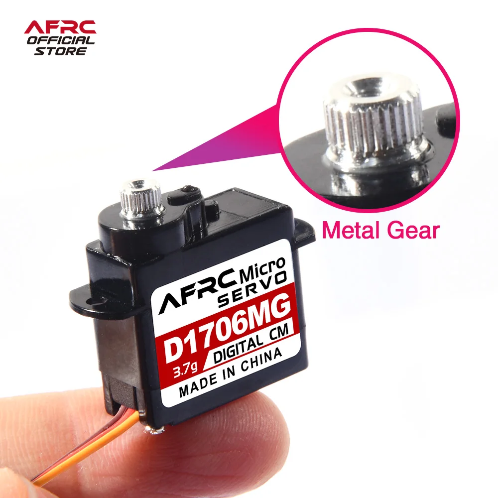 AFRC-D1706MG 4PCS 3.7g Micro Digital Servo Mini Metal Gear servo JST and JR Connector