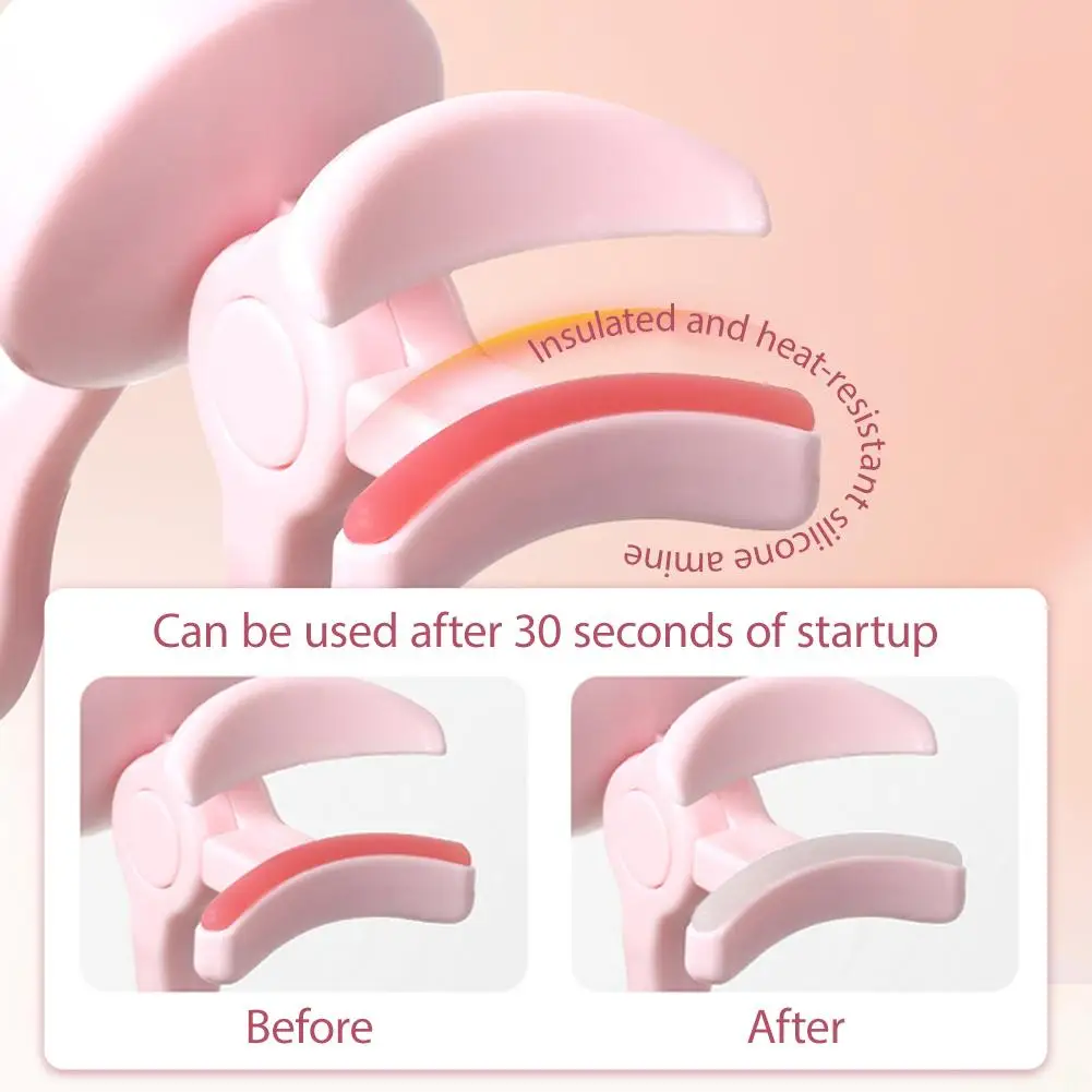 Electric Heated Eyelash Curler Small Lash Curling Tool Long Lasting Heated Eyelash Curler Tool with 3 Temp Setting