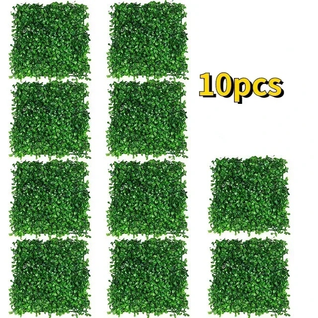 

Garden Decoration Plant Grass Boxwood Wall Panels Hedge 25x25cm Home Decor Fake Plants Grass Backdrop Privacy Hedge Screen