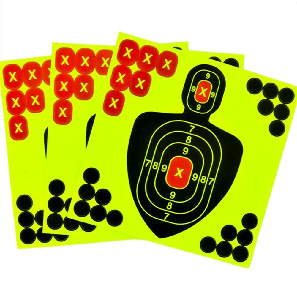 Accessories Green Fluorescent Aim Training Self Adhesive 8x8 inch Target Papers Targets Stickers Target Paster Shooting Target