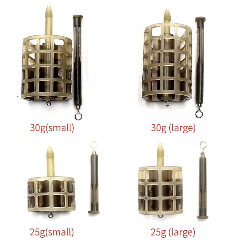 Alimentador que se hunde con materiales de alta calidad, jaula de cebo fácil de operar, cesta alimentadora de peces, 1/2 piezas