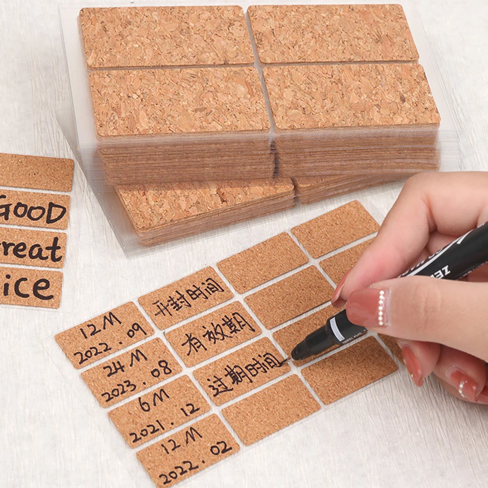 

24 Sheets Label Stickers Water Resistant Cork Oil Proof Household Bottle Kitchen Storage Pantry Labels Large Coloured Stickers