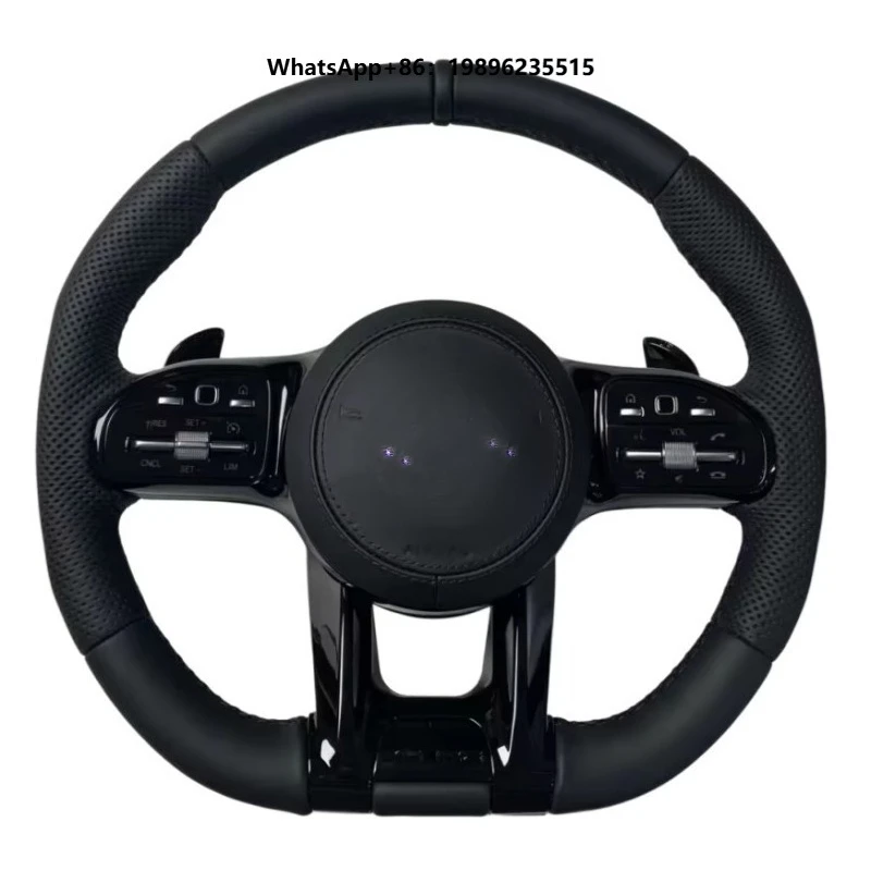 For C E S G GLE GLS GLC CLS W213 W222 W205 C63 Carbon Fiber Leather Sport  Steering Wheel Upgraded New Edition