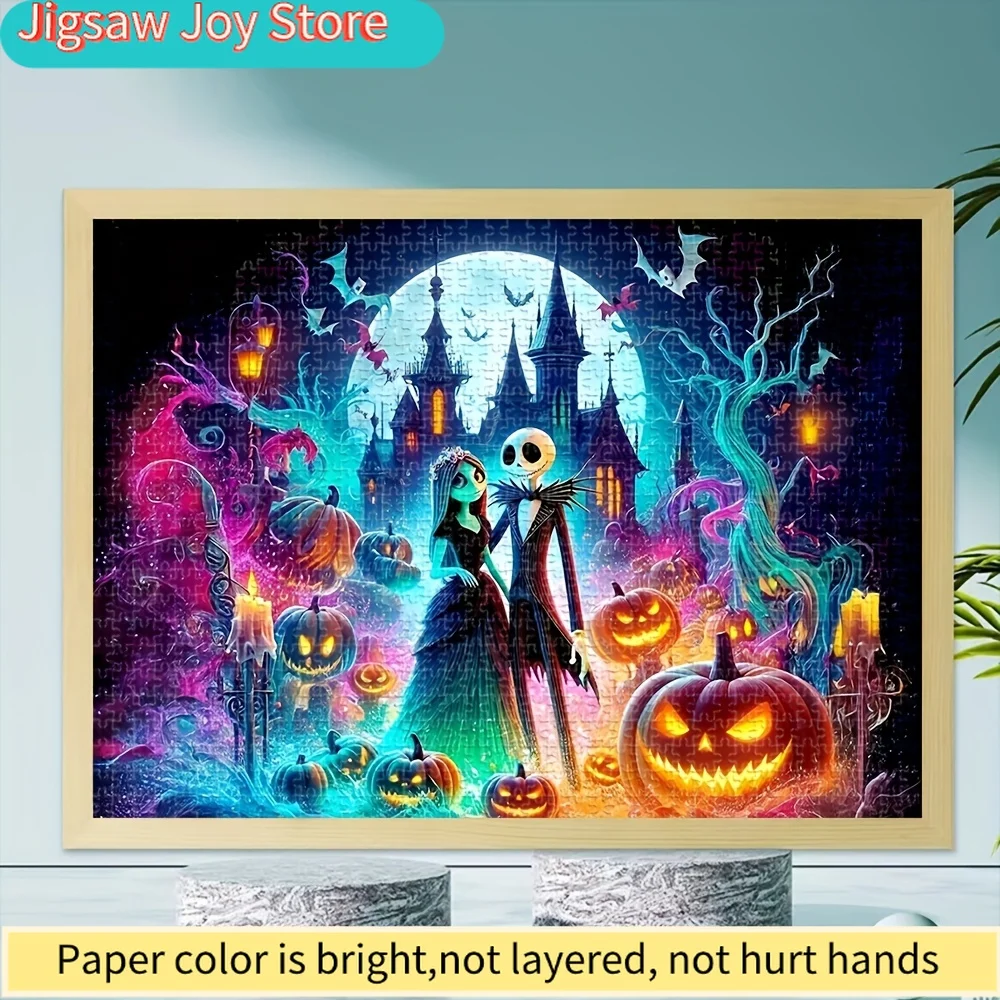 

The Nightmare Before Christmas Puzzle Featuring Jack Skellington And Sally - a Challenge Showcasing a Scene from Halloween To