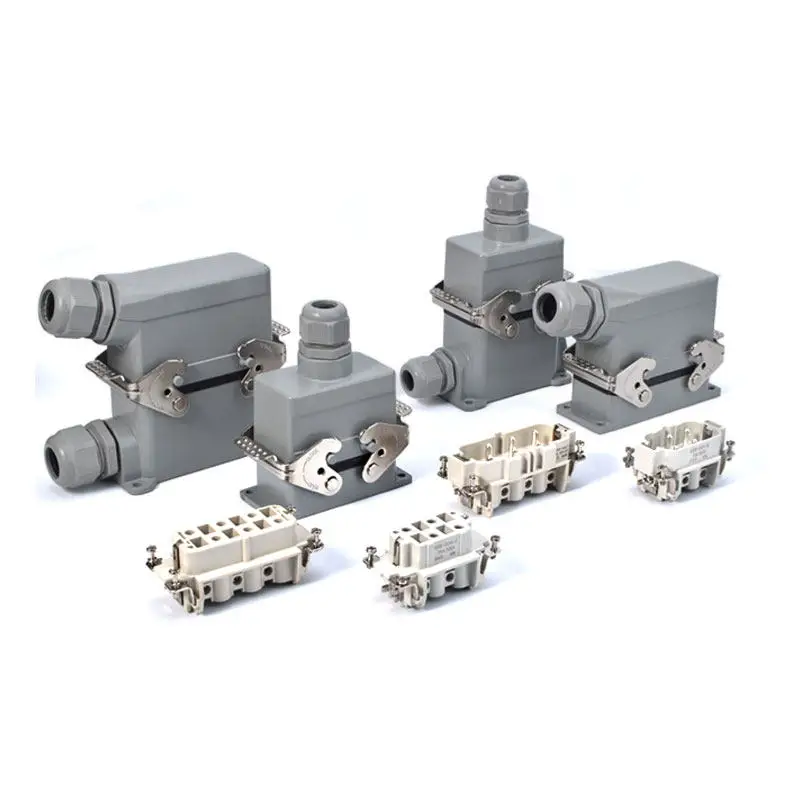 Rectangular Heavy Duty Connector 4-Pin 6-Core 12-Pin HSB-006 Industrial Waterproof Aviation Plug & Socket, High Current 35A