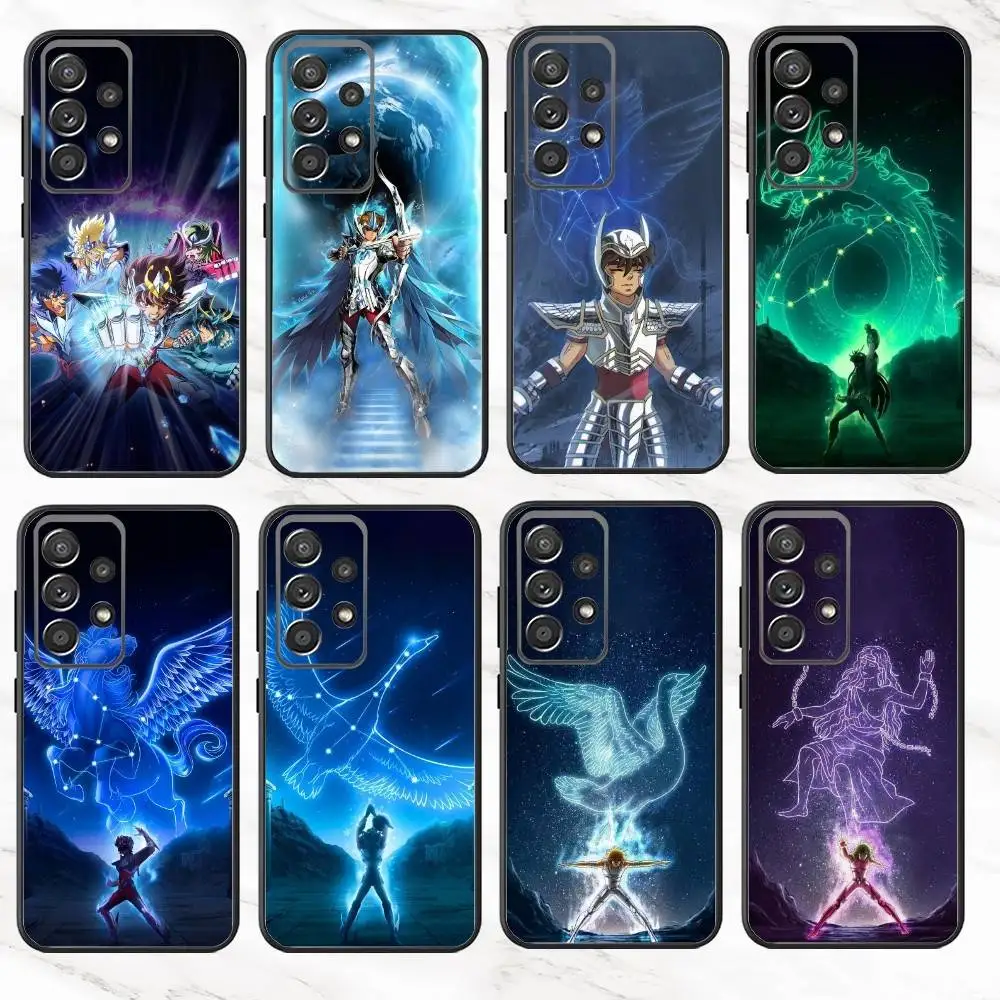 

S-Saint S-Seiya K-Knights Phone Case For Samsung S25,S24,S21,S22,S23,S30,Ultra,S20,Plus,Fe,Note,10,9,5G Black Cover