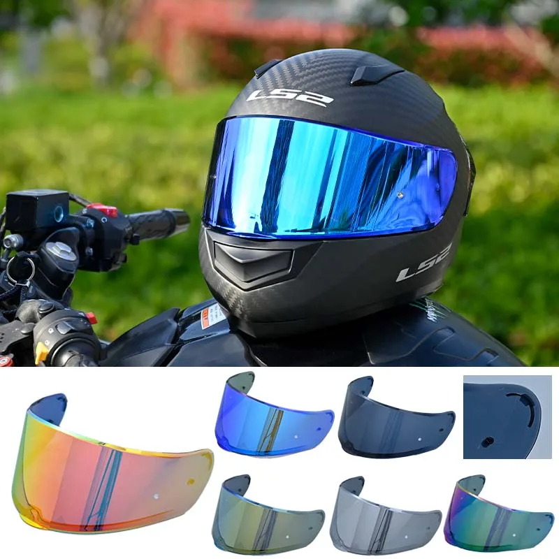 LS2 FF397 FF801 Motorcycle Helmet Visor Clear Dark Smoke Multicolour Silver Shield Vizard Suitable for Ls2 VECTOR Helmets Lens