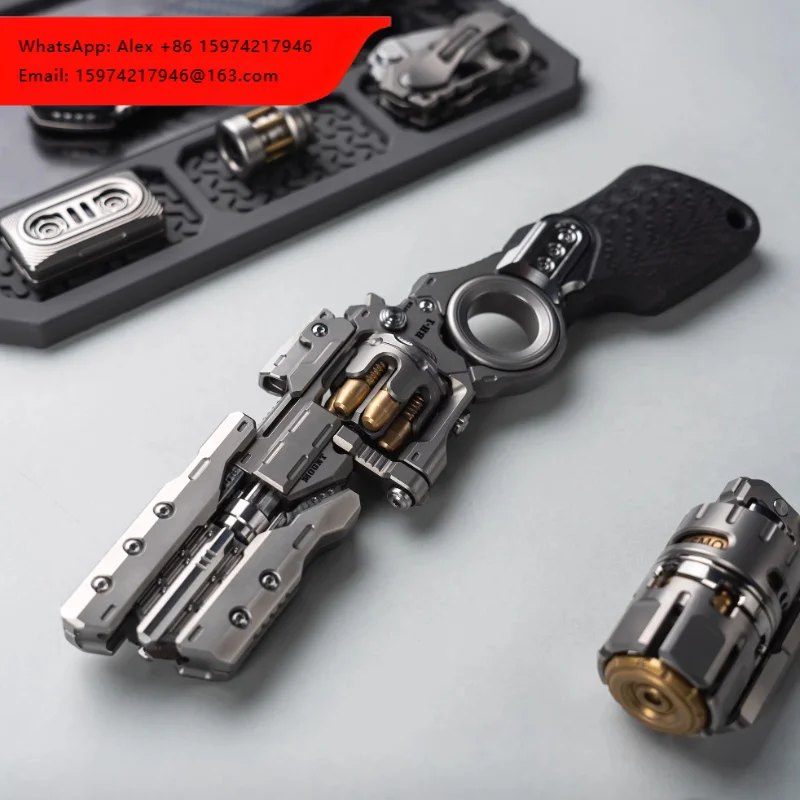 EDC New Zirconium Alloy Destroyer Electromagnetic Railgun Mechanical Metal Fidget Toy