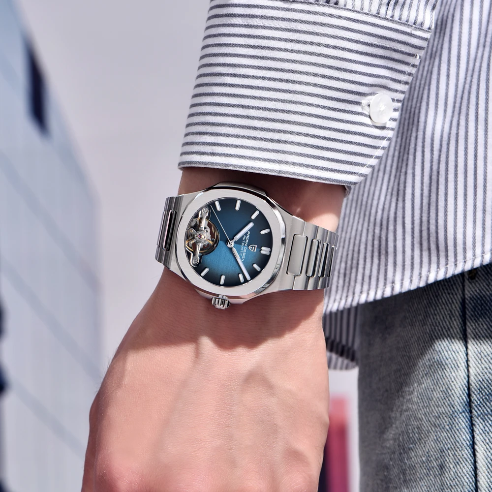 

PAGANI DESIGN 2025 new watch men's luxury automatic mechanical men's watch luminous hollow sapphire glass waterproof men's watch