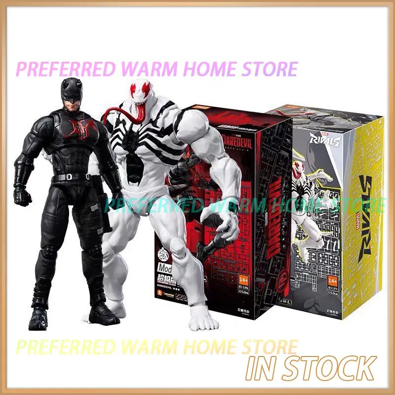 In Stock BLOKEES Marvel Rivals CHAMPION CLASS Daredevil Anti-Venom Invisible Woman Spider Man Moon Knight Assembled Model Toys
