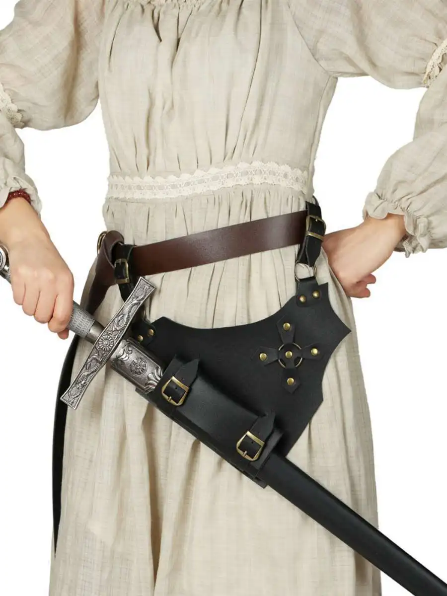 Średniowieczny krzyż, rycerz, pochwa na miecz, nóż wikinga, miecz, Halloween, cosplay, broń, akcesoria do kostiumu scenicznego Wi Hot S