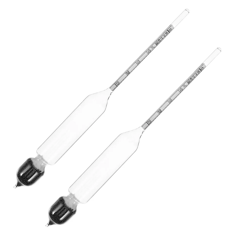 2 Pcs Milk Density Meter Hydrometer Kitchen for Measure Glass Lactate Beginners