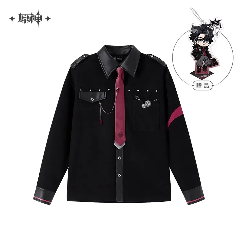 

[Genuine] Genshin Impact Wriothesley Theme Impression Casual Shirt Game Cosplay Costumes Adult Casual Couple Tops Birthday Gift