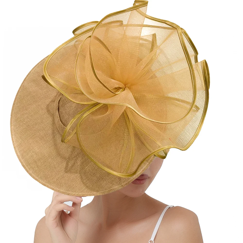 Charming 40cm Fascinator Headband Adult Women Hair Hoop Mix Color Wedding Derby Cocktail Party Fashion Hair Accessory
