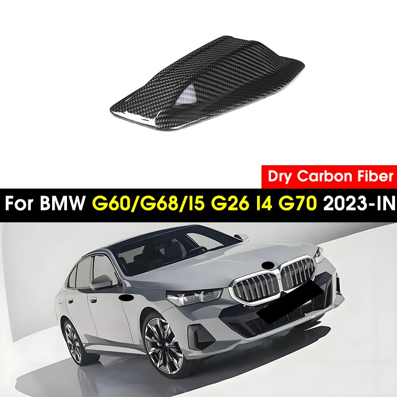 Real Dry Carbon Fiber Shark Fin Antenna Cover Trim For BMW 5 Series G60/G68/I5 4 Series G26 I4 7 Series G70 2023-IN Add On Part