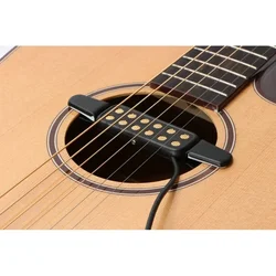 Folk Acoustic Guitar Sound Hole Pickup Magnetic Preamp Equalizer Tuner Music Equipment Accessories Attachment