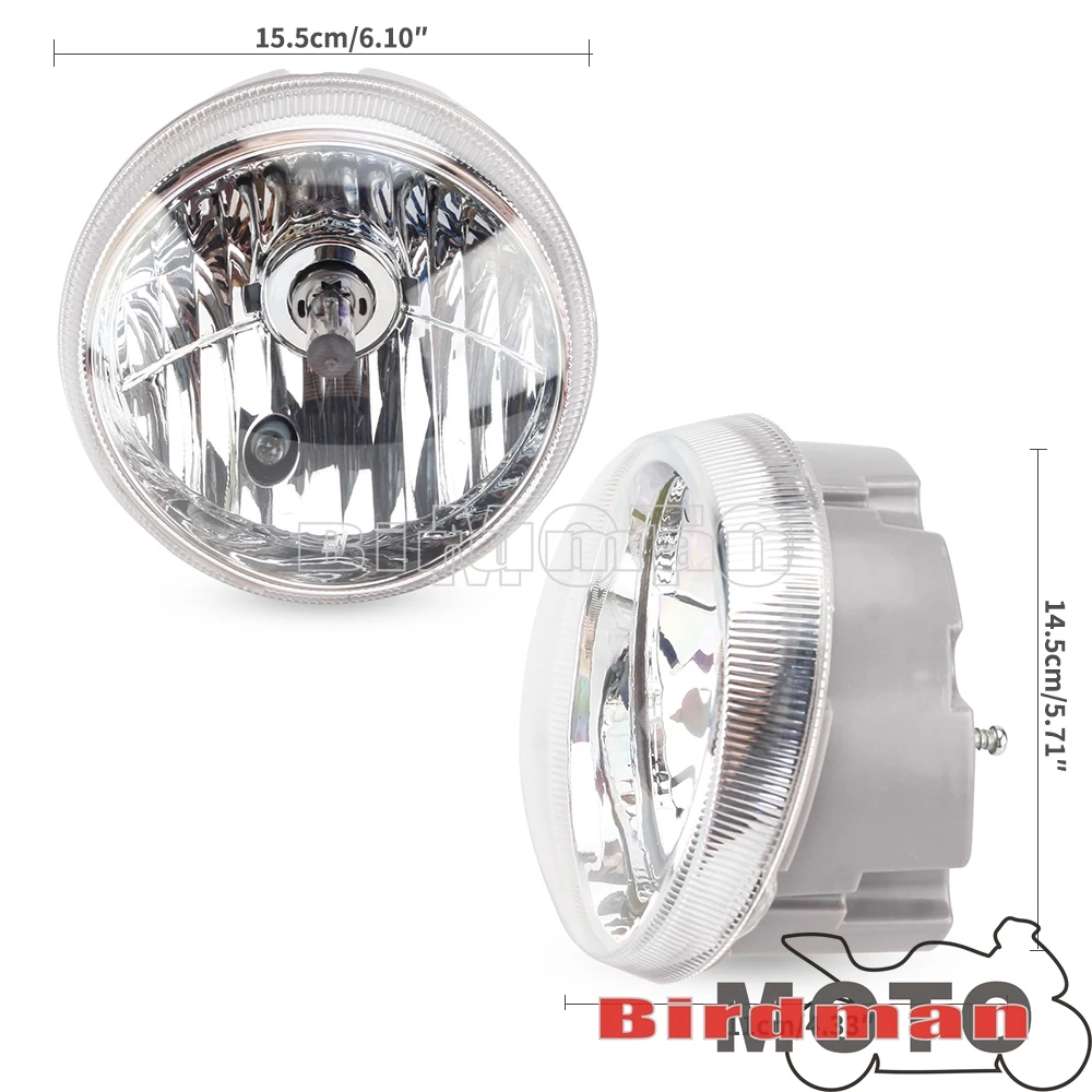 Socket LX125 LX150 Replacement Round Front Head Lamp P43T & W2.1x9.5d Scooter 12V Hi/Lo Beam HS1 Bulbs Headlight For LX 125 150