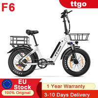 ttgo E Bike Folding, Electric Bicycle 36V 25 Ah Removable Battery,4.0 Fat-Tire Mountain Ebike 250 W Motor and Torque Sensor,F6